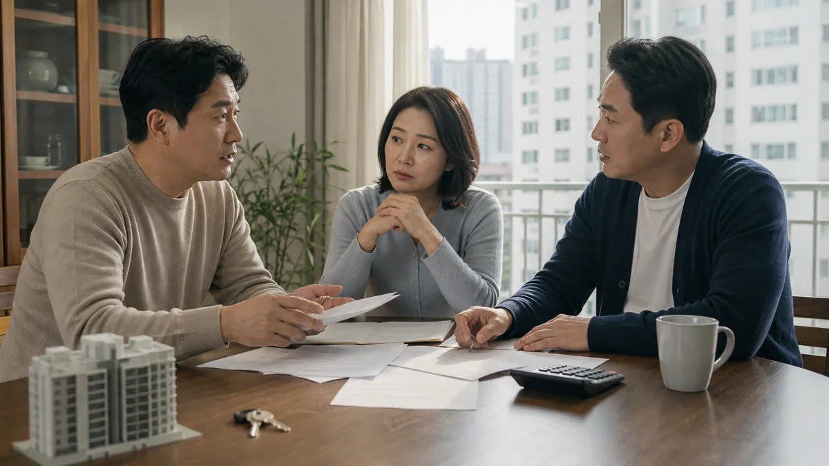 상속재산분할에서 부동산 귀속과 채무 공제에 따른 정산금 대응
